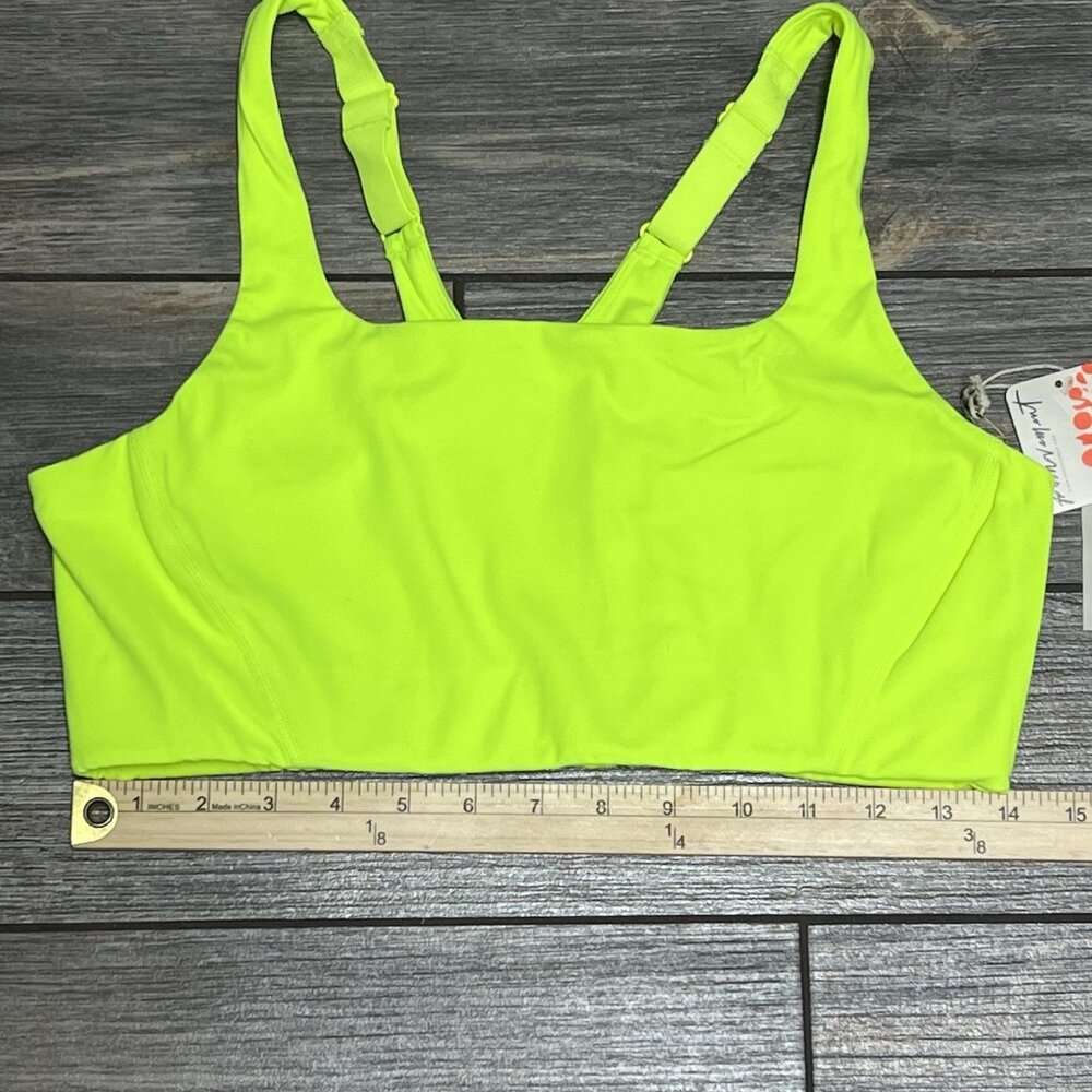 NWT $68 Free People X Hatch Maternity Square Neck Bra Size Medium Neon Yellow - Picture 6 of 15